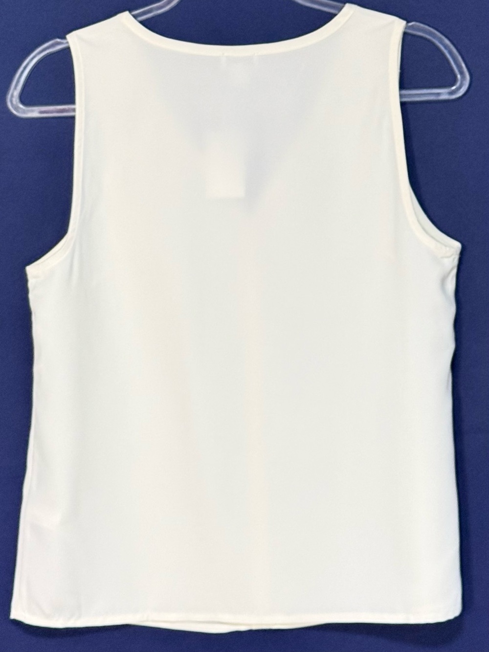 NWT J. Crew Ivory Drapey V-Neck Tank Top CC705 Small - Picture 2 of 5